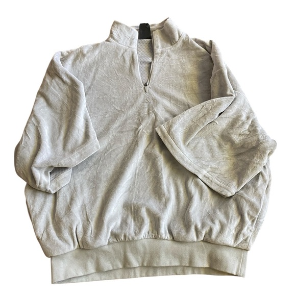 adidas Tops - Adidas Women's Gray Velour Sweatshirt